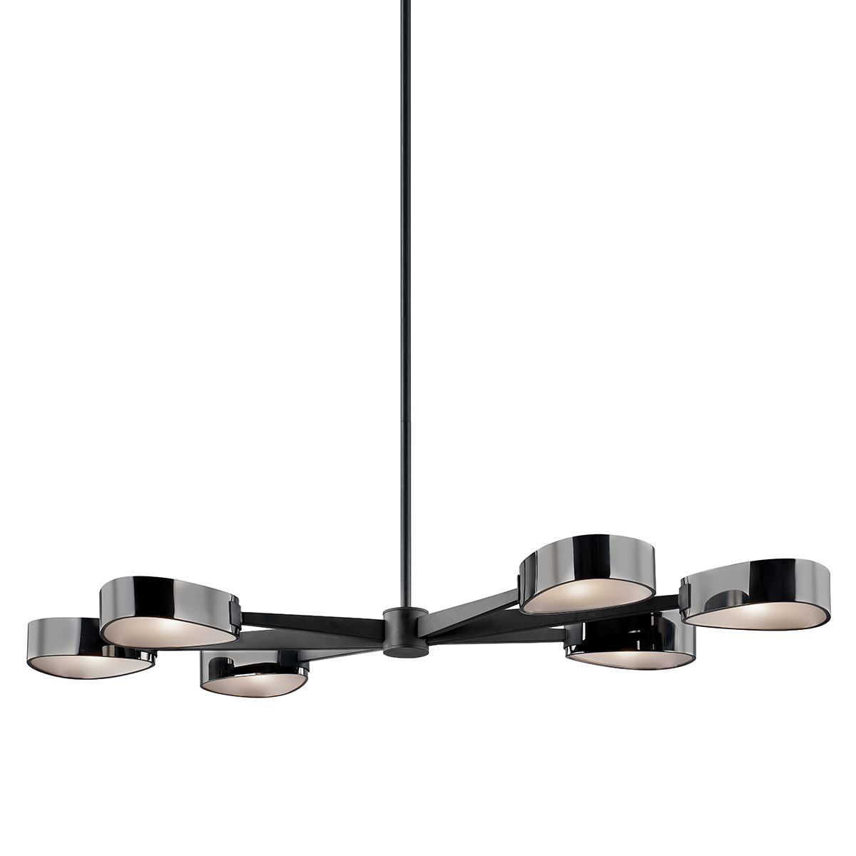 Allisio 6-Light Linear Chandelier by Troy Lighting with Adjustable Height and Dimmable Functionality