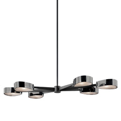 Allisio 6-Light Linear Chandelier by Troy Lighting F7336-TBK/BCR