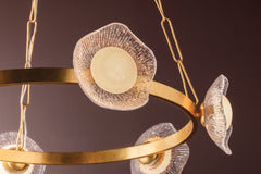 Almandine 6-Light Chandelier by Corbett Lighting - Vintage Gold Leaf, Dimmable, 2400 Lumens