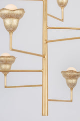 Alora 9-Light Chandelier by Hudson Valley Lighting - Vintage Gold Leaf & White Plaster Finish