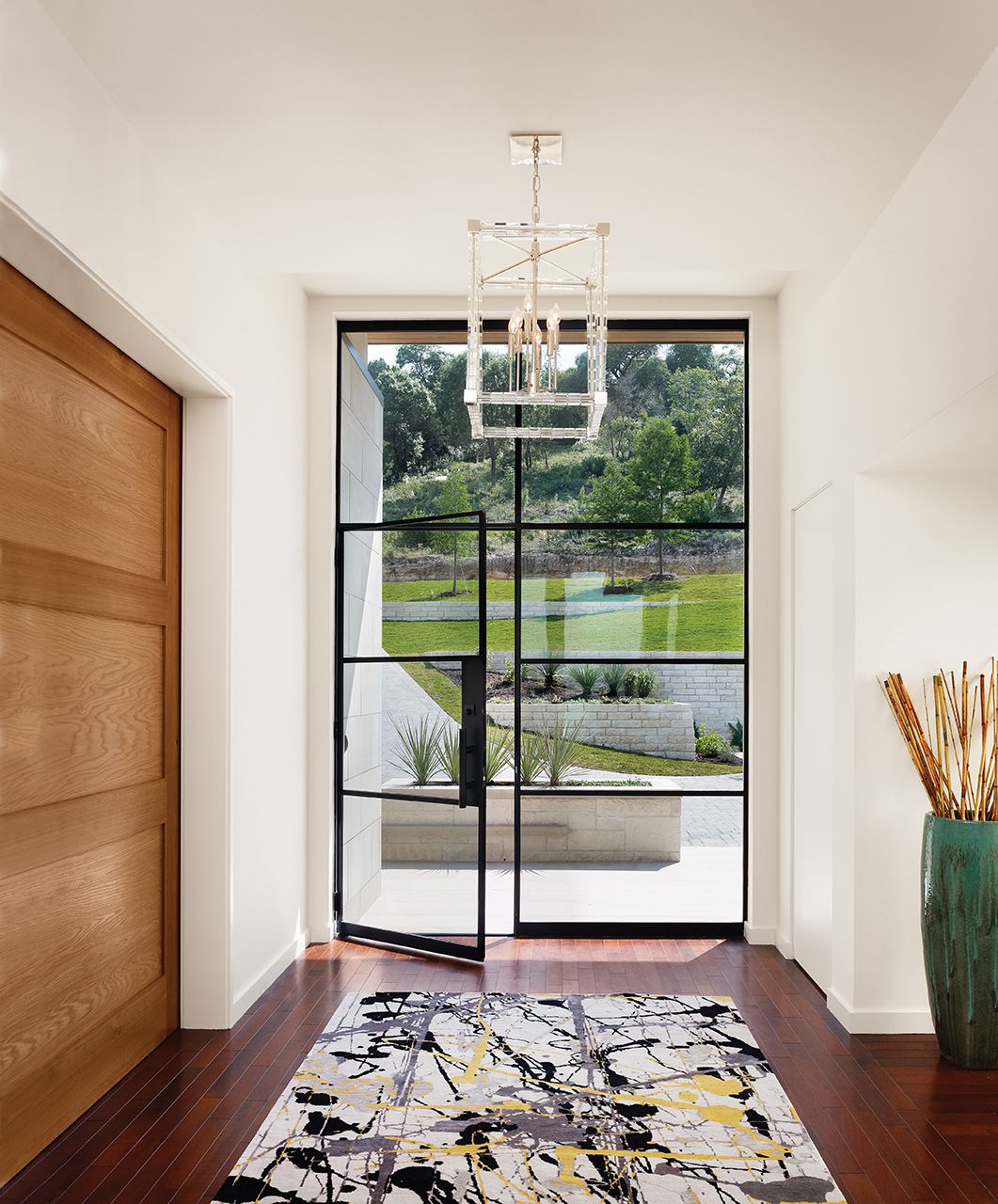 Alpine Large Lantern 27.5" by Hudson Valley Lighting, Polished Nickel with Aged Brass Accents, Dimmable 6-Light Fixture