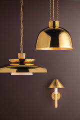 Corbett Lighting Altona Wall Sconce 491-01-VB, Vintage Brass, Dimmable, 16.75"H x 10"W x 10.75"E