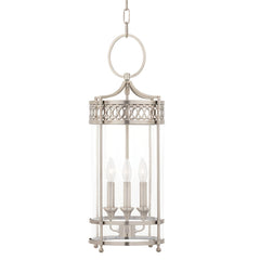 Amelia Lantern 3-Light Pendant by Hudson Valley Lighting in Antique Nickel with Dimmable Feature