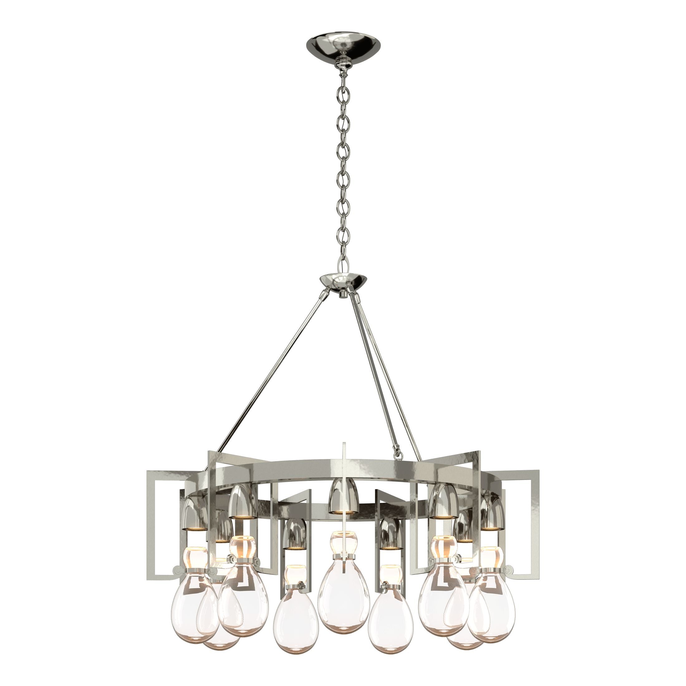 Apothecary Circular Chandelier 9-Light by Hubbardton Forge - Dimmable, Versatile Design, UL Damp Rated