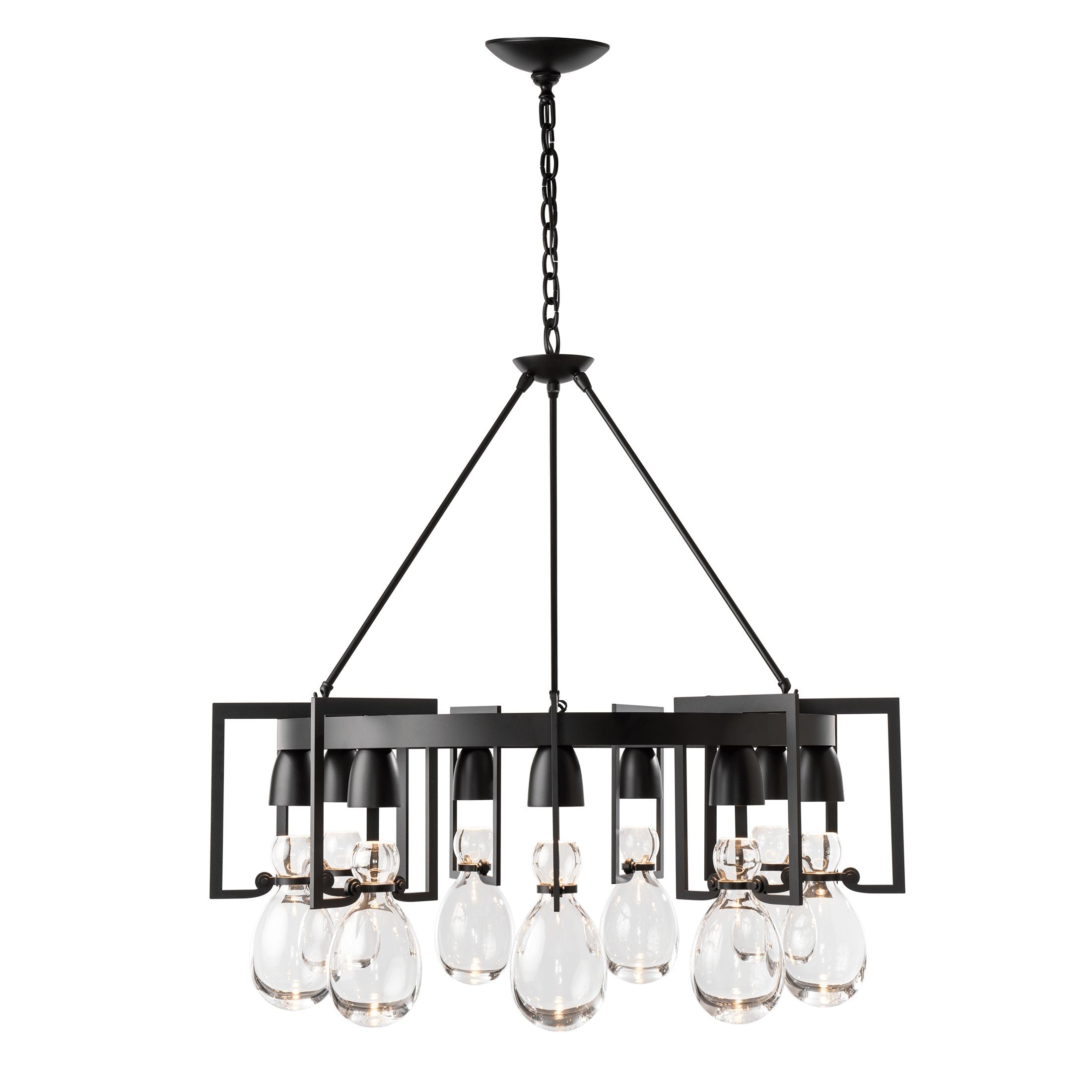 Apothecary Circular Chandelier 9-Light by Hubbardton Forge - Dimmable, Versatile Design, UL Damp Rated