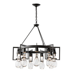 Apothecary Circular Chandelier 9-Light by Hubbardton Forge - Dimmable, Versatile Design, UL Damp Rated