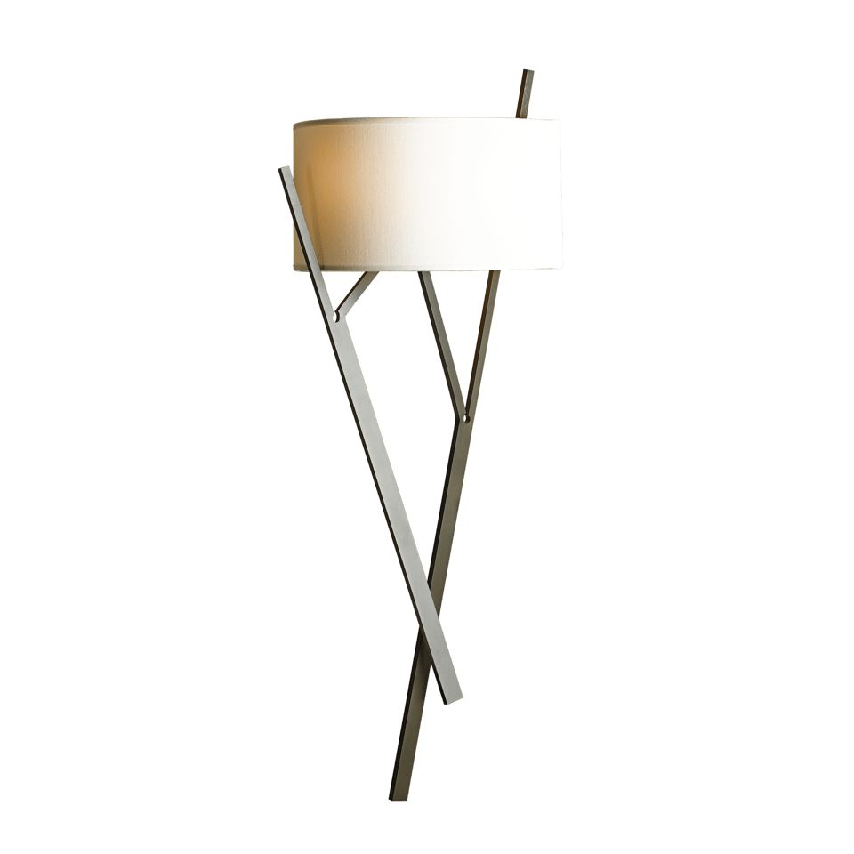 Hubbardton Forge Arbo Sconce 27.3" Hand-Forged Steel Wall Light with Customizable Shades