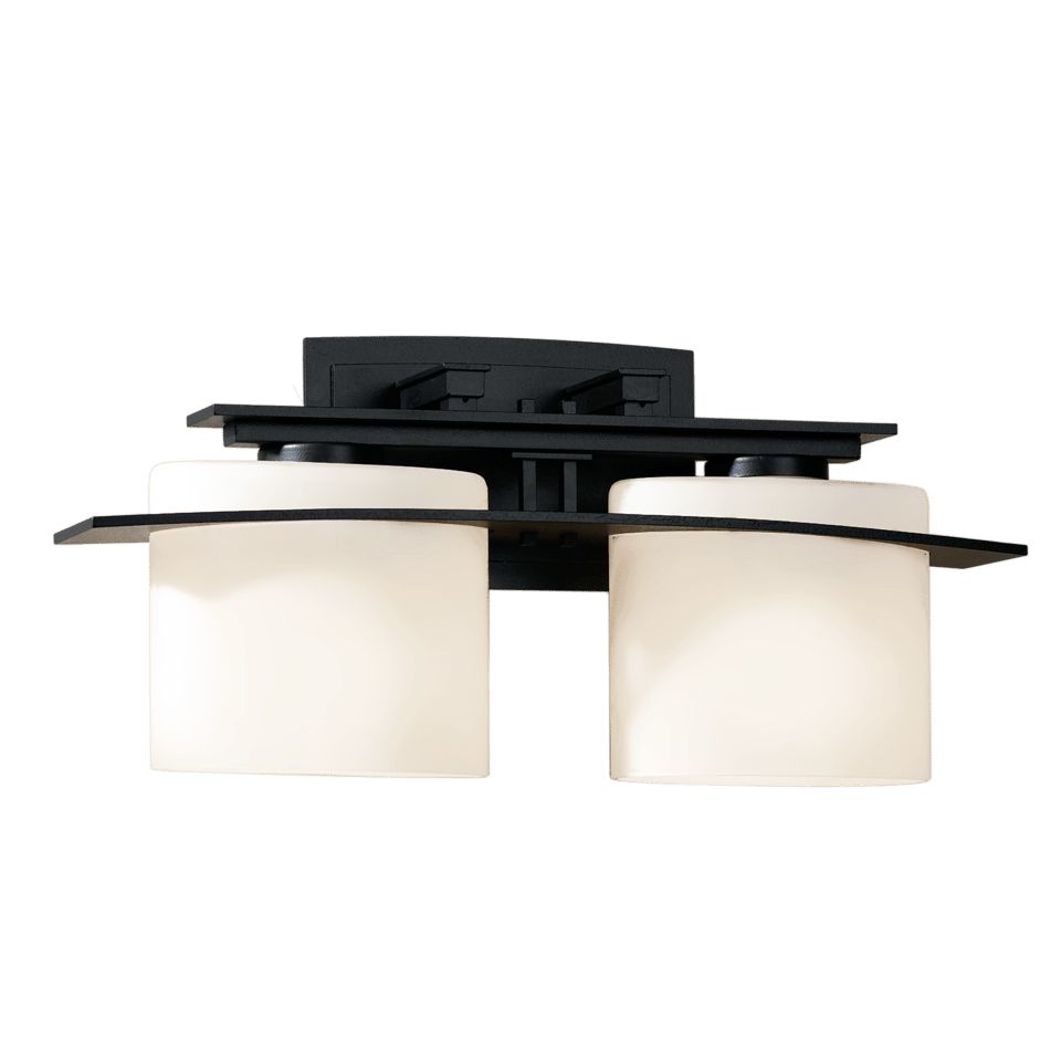 Hubbardton Forge Arc Ellipse 2-Light Sconce - Hand-Forged Steel, Dimmable, Custom Finishes