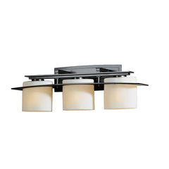 Hubbardton Forge Arc Ellipse 3-Light Sconce with Adjustable Lighting and Opal Glass Shades