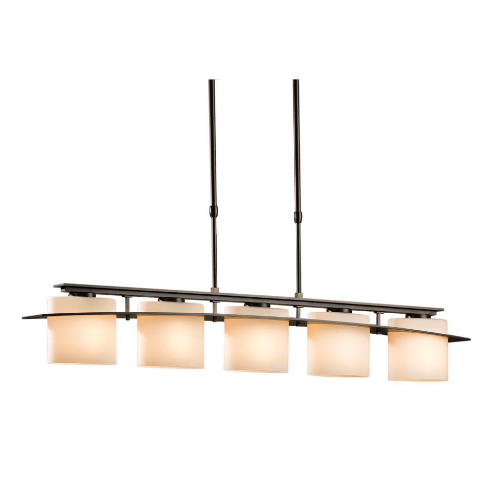 Hubbardton Forge Arc Ellipse 5-Light Pendant, Dimmable, Handcrafted Modern Steel Fixture