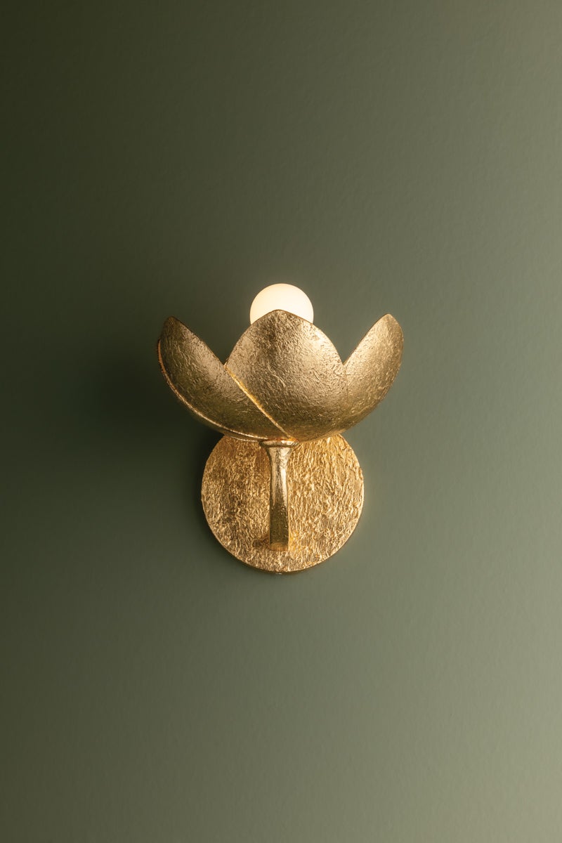 Troy Lighting Arcata Wall Sconce B2008 – Dimmable Elegance with Botanical Motif in 2 Finishes