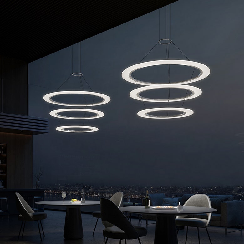 Arctic Rings Large Triple LED Ring Chandelier by SONNEMAN 2076