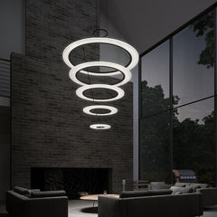 Arctic Rings Quintuple Triple LED Ring Chandelier by SONNEMAN 2078