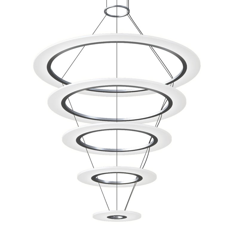 Arctic Rings Quintuple Triple LED Ring Chandelier by SONNEMAN 2078