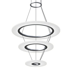 Arctic Rings Triple LED Ring Chandelier - Small