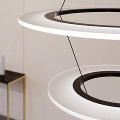 Arctic Rings Triple LED Ring Chandelier - Small