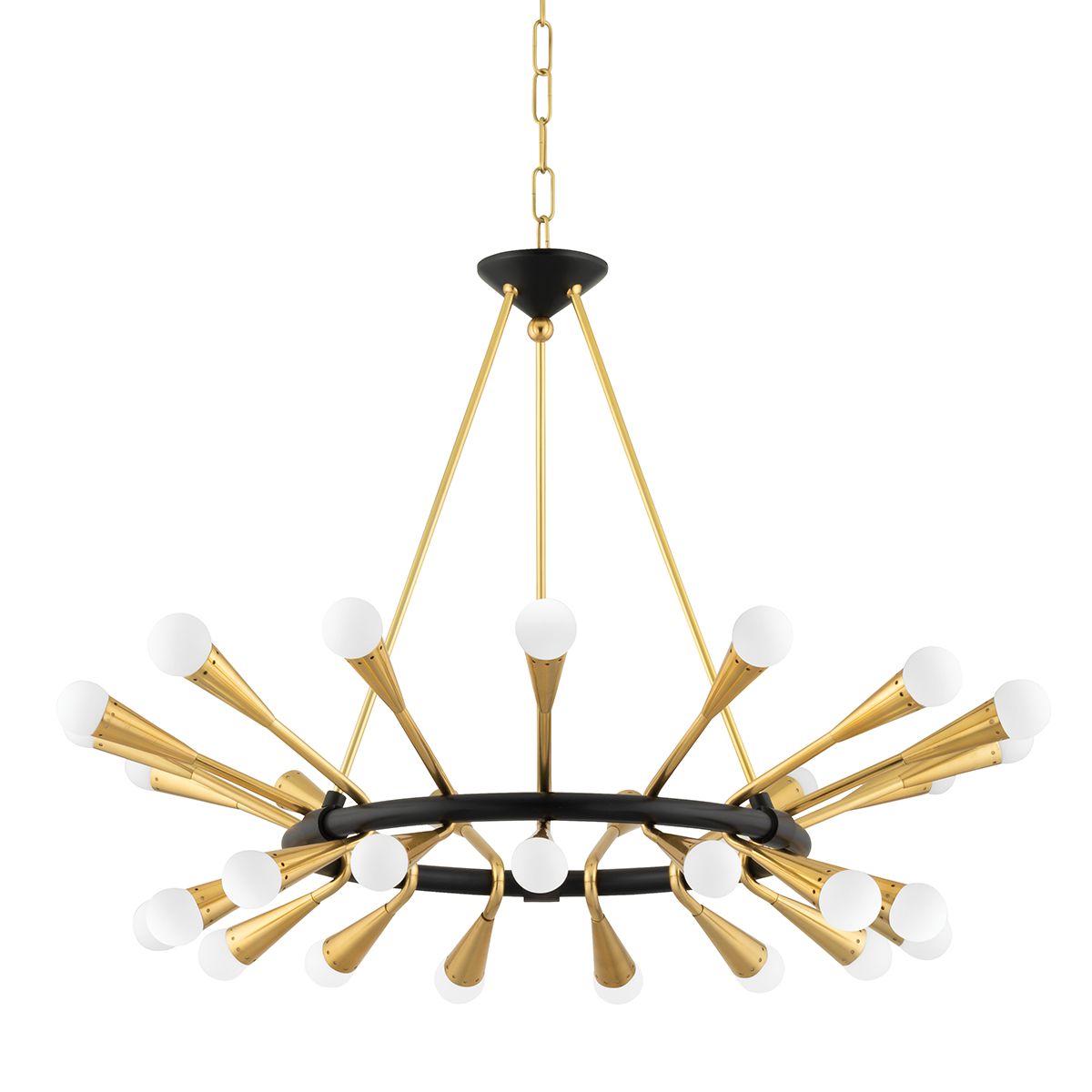 Aries Chandelier by Corbett Lighting 401-30-VPB/BBR