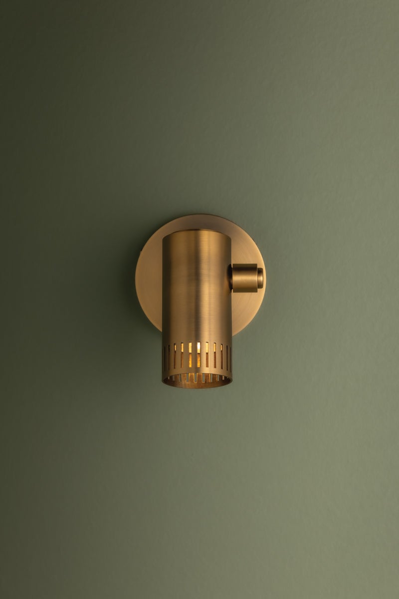 Arrow Wall Sconce by Troy Lighting, Adjustable Design, Patina Brass or Vintage Pewter Finish, ETL Damp Rated