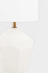 Ashburn 23" Table Lamp by Troy Lighting - Handcrafted White Concrete with Dimmable Functionality