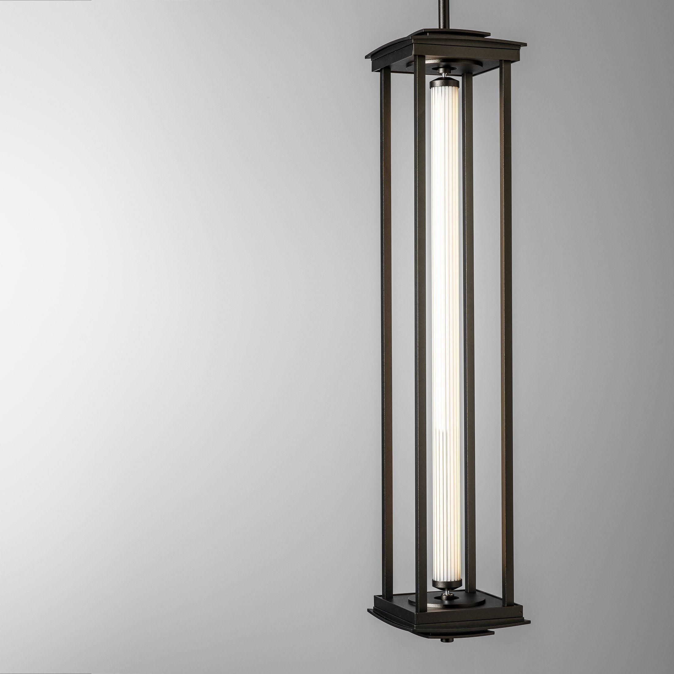 Athena 1-Light Large LED Lantern by Hubbardton Forge, Dimmable, Multiple Finishes, 930 Lumens