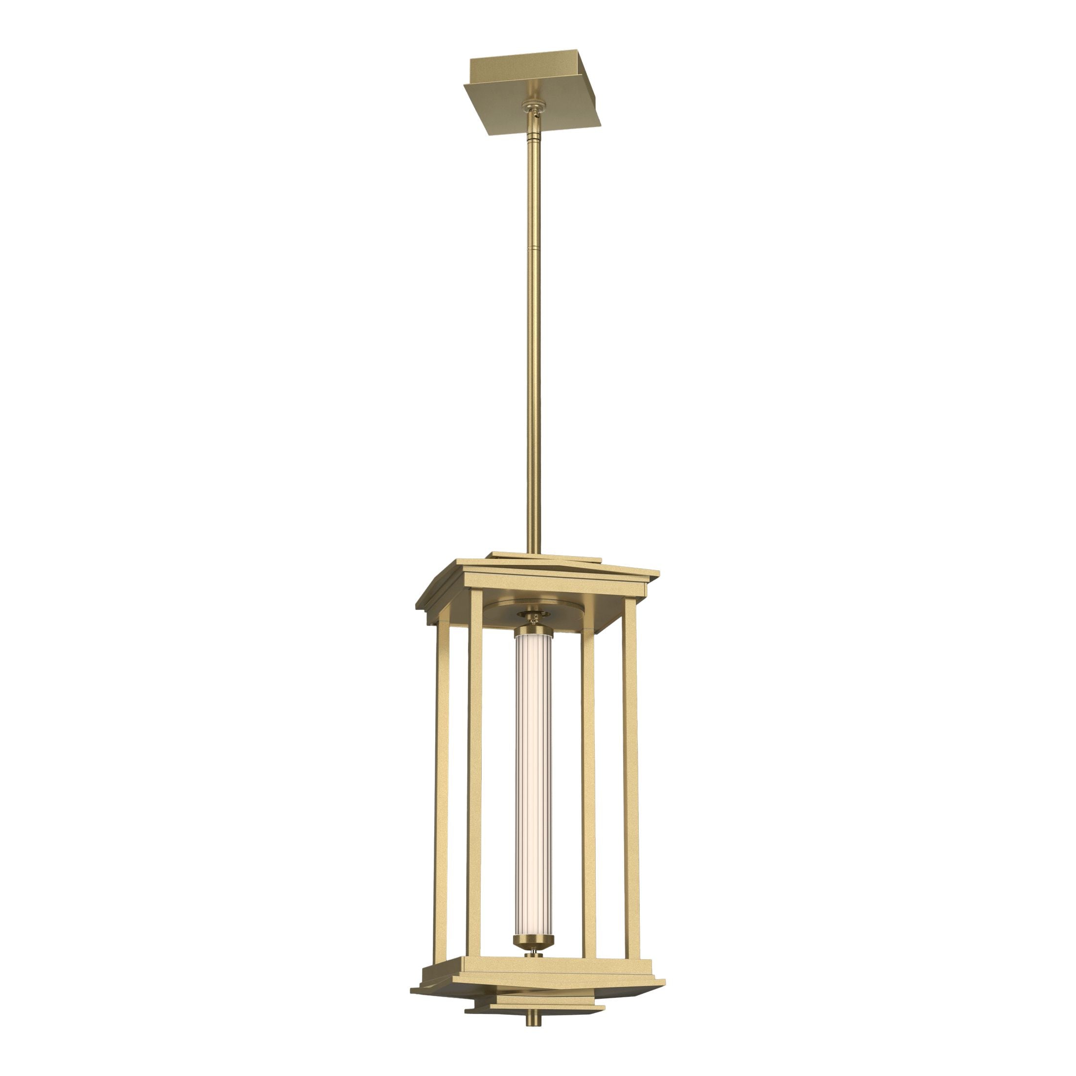 Hubbardton Forge Athena 1-Light LED Lantern with Scalloped Glass, 520 Lumens, Energy Efficient Design