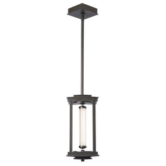 Hubbardton Forge Athena 1-Light LED Lantern, Clear Fluted Glass, Adjustable Height, Energy Efficient