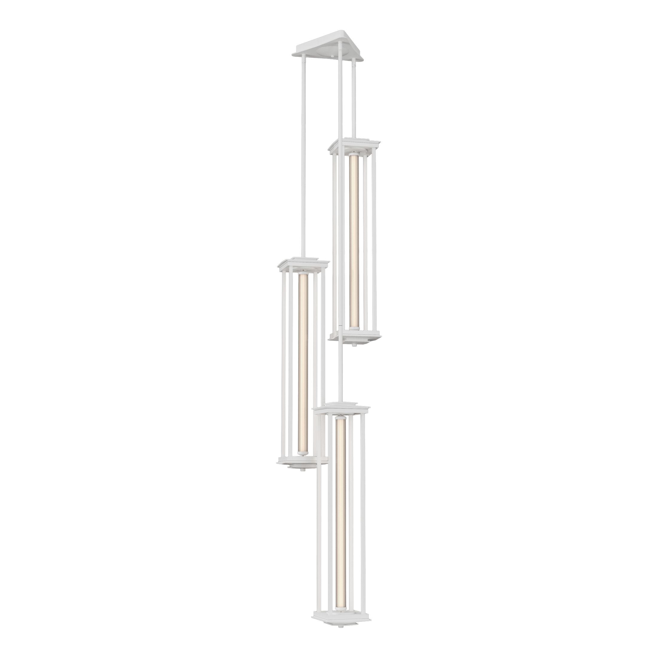 Athena Triple Tall LED Lantern by Hubbardton Forge, Customizable Heights, Dimmable, 2720 Lumens