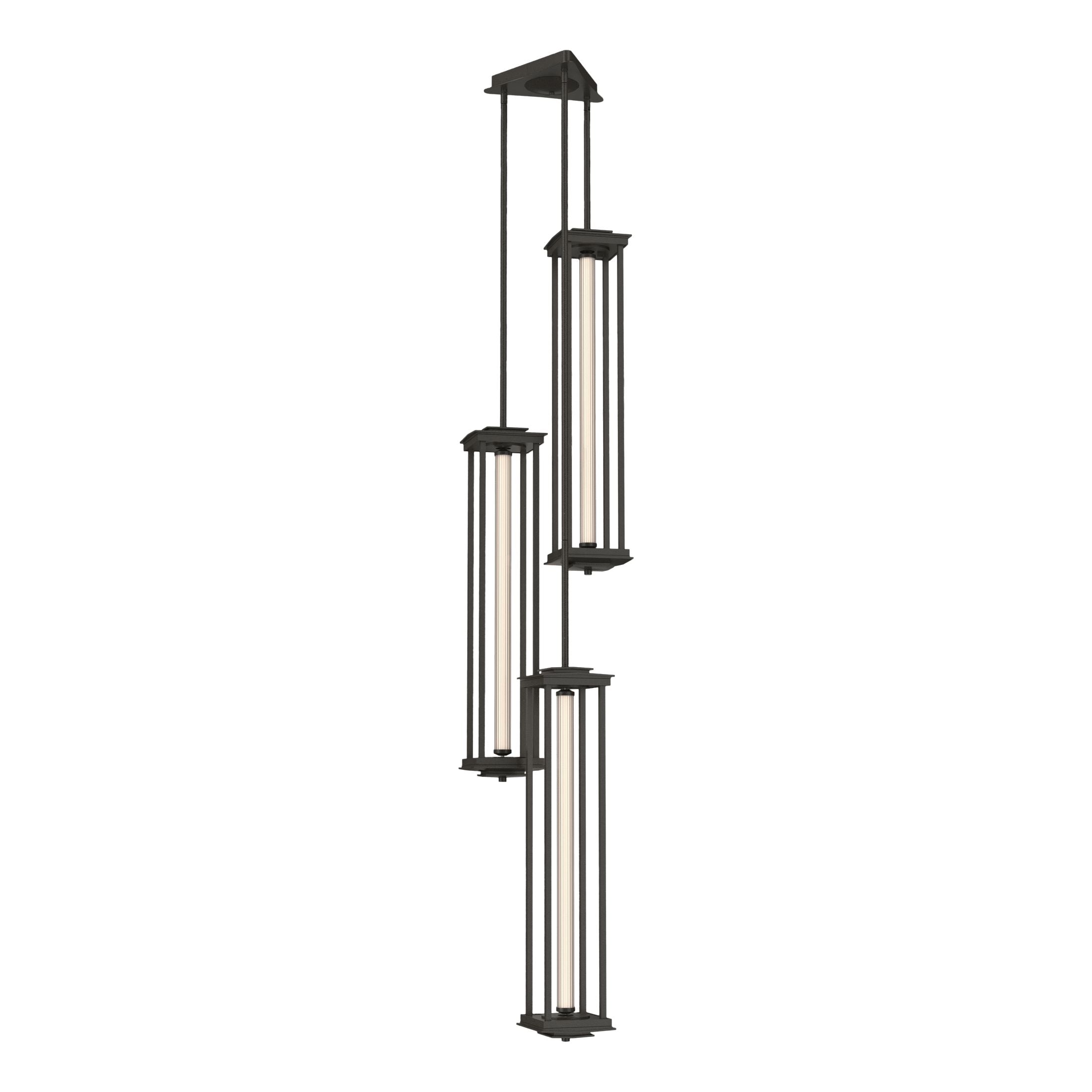 Athena Triple Tall LED Lantern by Hubbardton Forge, Customizable Heights, Dimmable, 2720 Lumens