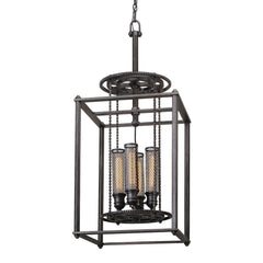 Atlas Small Lantern 38.25" by Troy Lighting - Hand-Worked Iron, Aged Pewter Finish, Dimmable Lighting