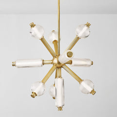 Atom LED Chandelier 10 Bulbs, Dimmable, Mid-Century Modern Design, 40.75"-70.75" Adjustable Height