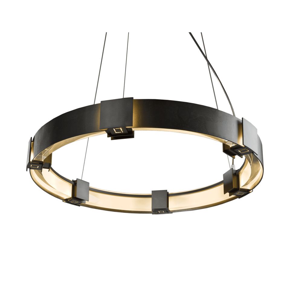 Aura Pendant Light by Hubbardton Forge, Handcrafted, 28.9" Diameter, Multiple Finish Options