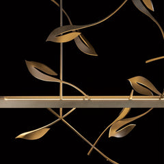 Hubbardton Forge Autumn LED Pendant Light, Dimmable, Hand-Forged Leaf Design, 48W, 1560 Lumens