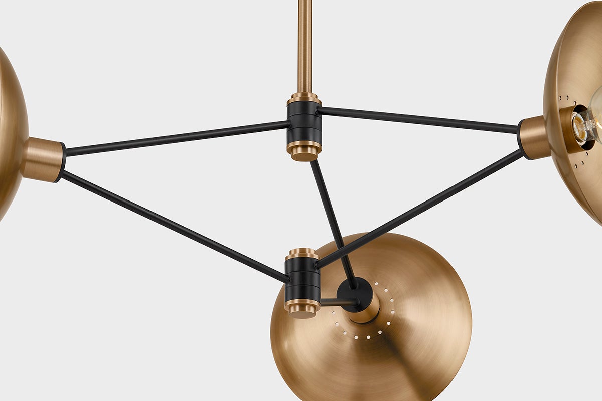 Axel Chandelier by Troy Lighting F1036-PBR/SBK