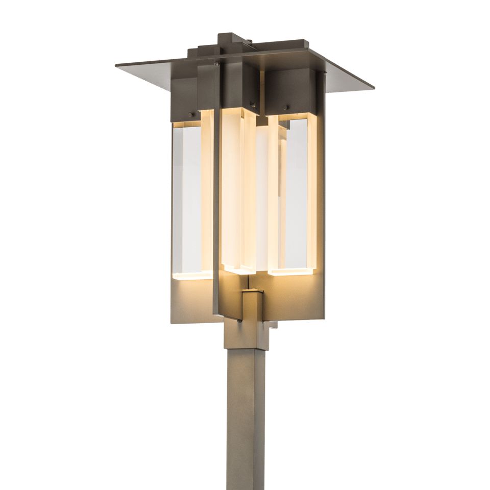 Axis Large Outdoor Post Light By Hubbardton Forge, 27.5" Height, Modern Design, Handcrafted Aluminum