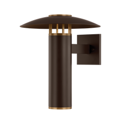 Birk Large Outdoor Wall Sconce by Troy Lighting - 15"H, ETL Wet Rated, Dimmable LED, Bronze Finish