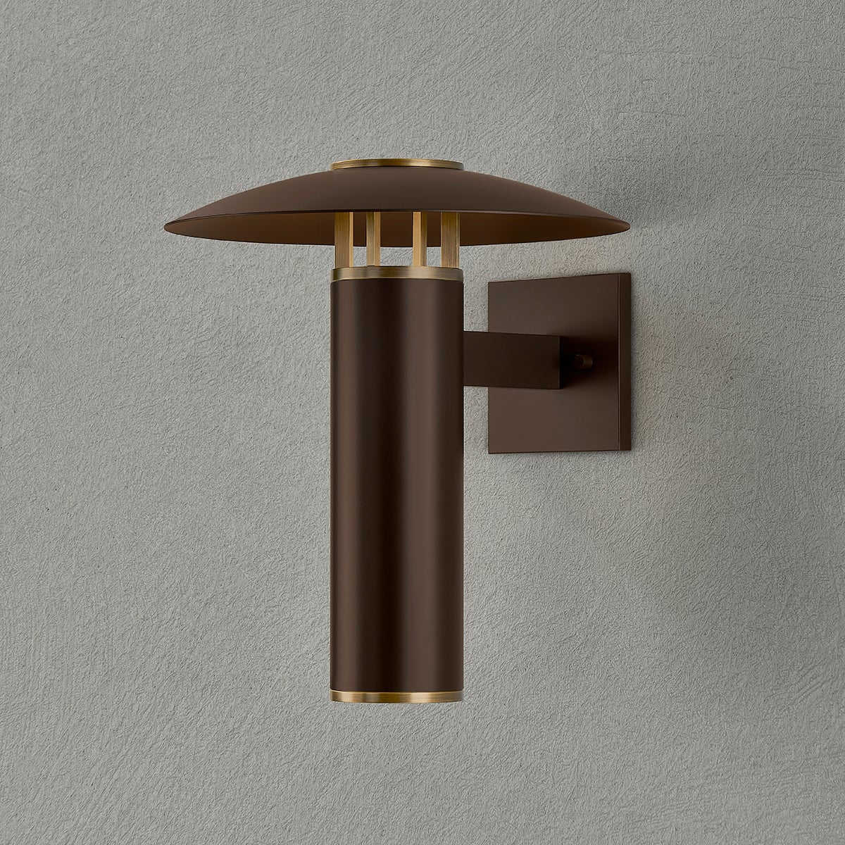 Birk Large Outdoor Wall Sconce by Troy Lighting - 15"H, ETL Wet Rated, Dimmable LED, Bronze Finish