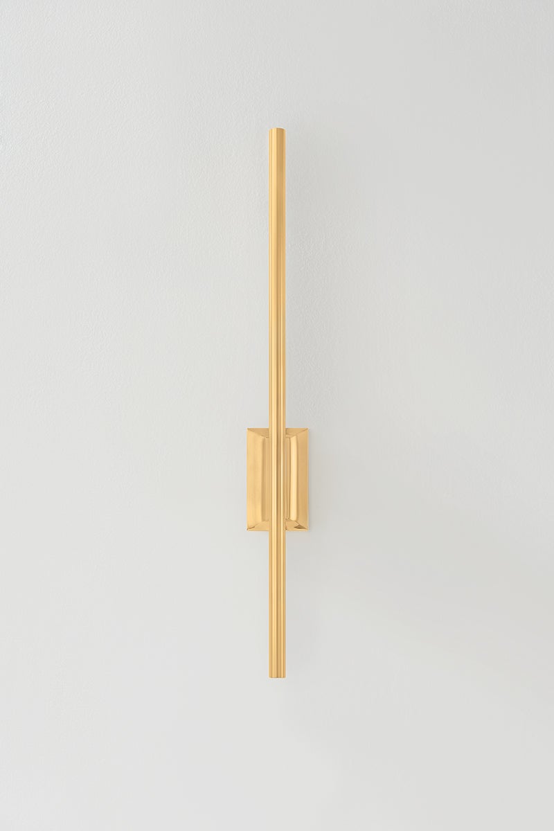 Hudson Valley Lighting Bernard Wall Sconce - Energy-Efficient LED, 2700K Warm Light, Dimmable, Aged Brass & Vintage Pewter