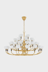 Brahma 44-Light Modern Chandelier by Corbett Lighting - Vintage Brass and Bronze Finish