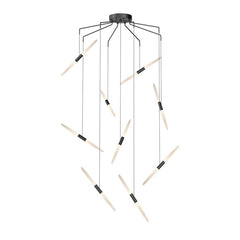 SONNEMAN Ballet 9-Light LED Chandelier, Dimmable, Energy Efficient, Modern Design in 2 Finishes