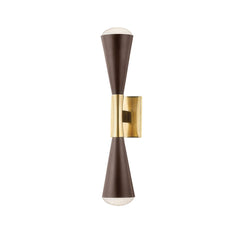 Barcelona Sconce 22.75" Height by Corbett Lighting - Dimmable, 400 Lumens, Vintage Brass Finish