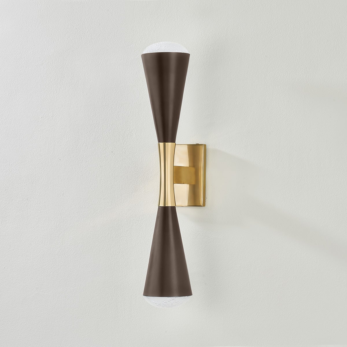 Barcelona Sconce 22.75" Height by Corbett Lighting - Dimmable, 400 Lumens, Vintage Brass Finish