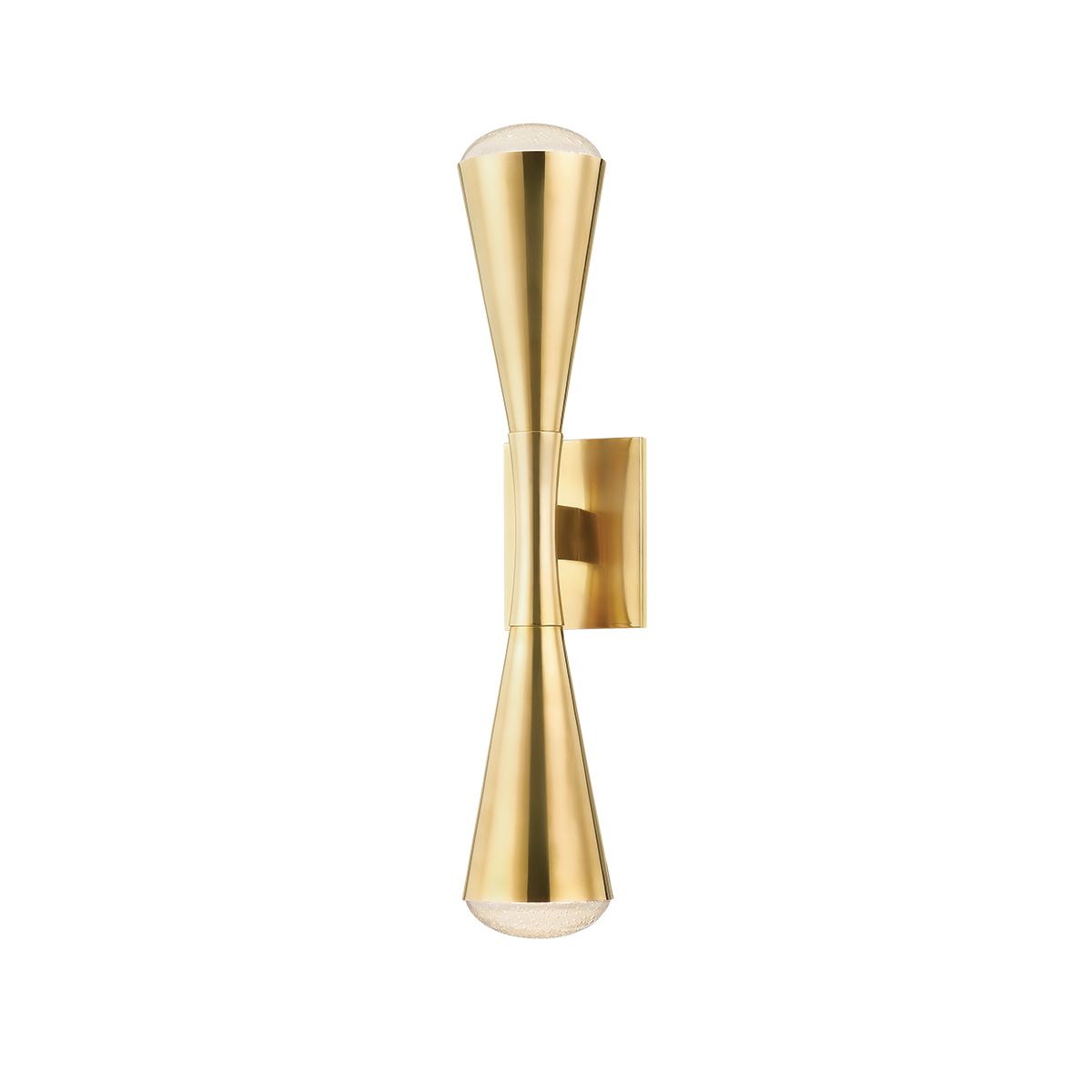 Barcelona Sconce 22.75" Height by Corbett Lighting - Dimmable, 400 Lumens, Vintage Brass Finish