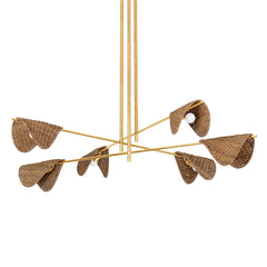 Barnaby 6-Light Chandelier by Troy Lighting in Vintage Gold Leaf with Dimmable Capability