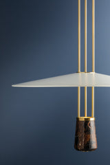 Barnegat Pendant Light by Hudson Valley Lighting – Crane-Inspired Steel Design in Aged Brass