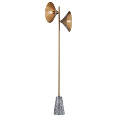 Bash Floor Lamp 64" Tall With Patina Brass Finish, Dimmable Feature, Mid-Century Style By Troy Lighting