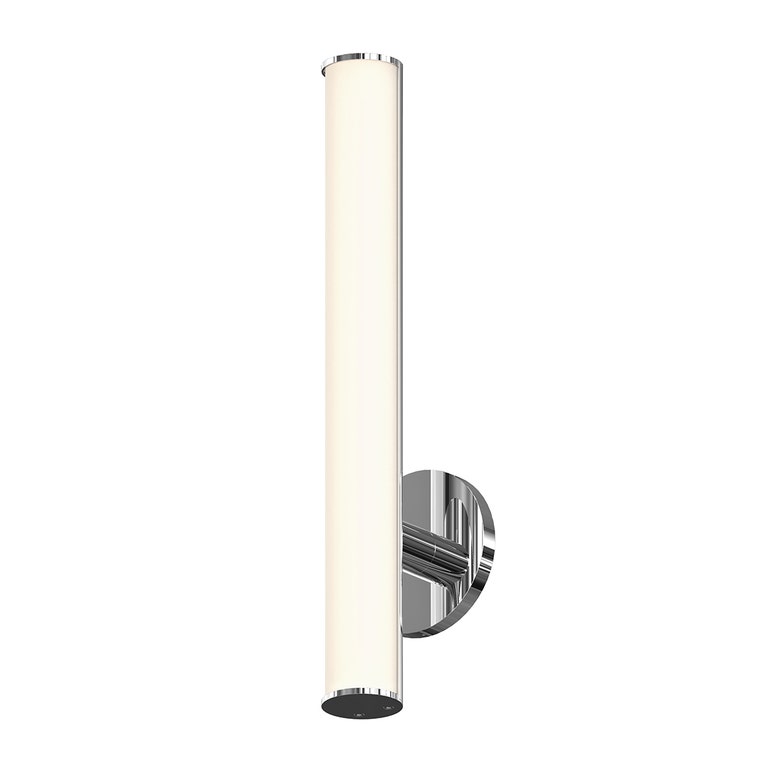 Sonneman Bauhaus Columns 18” LED Bath Bar, Dimmable, Polished Chrome Finish, 1260 Lumens