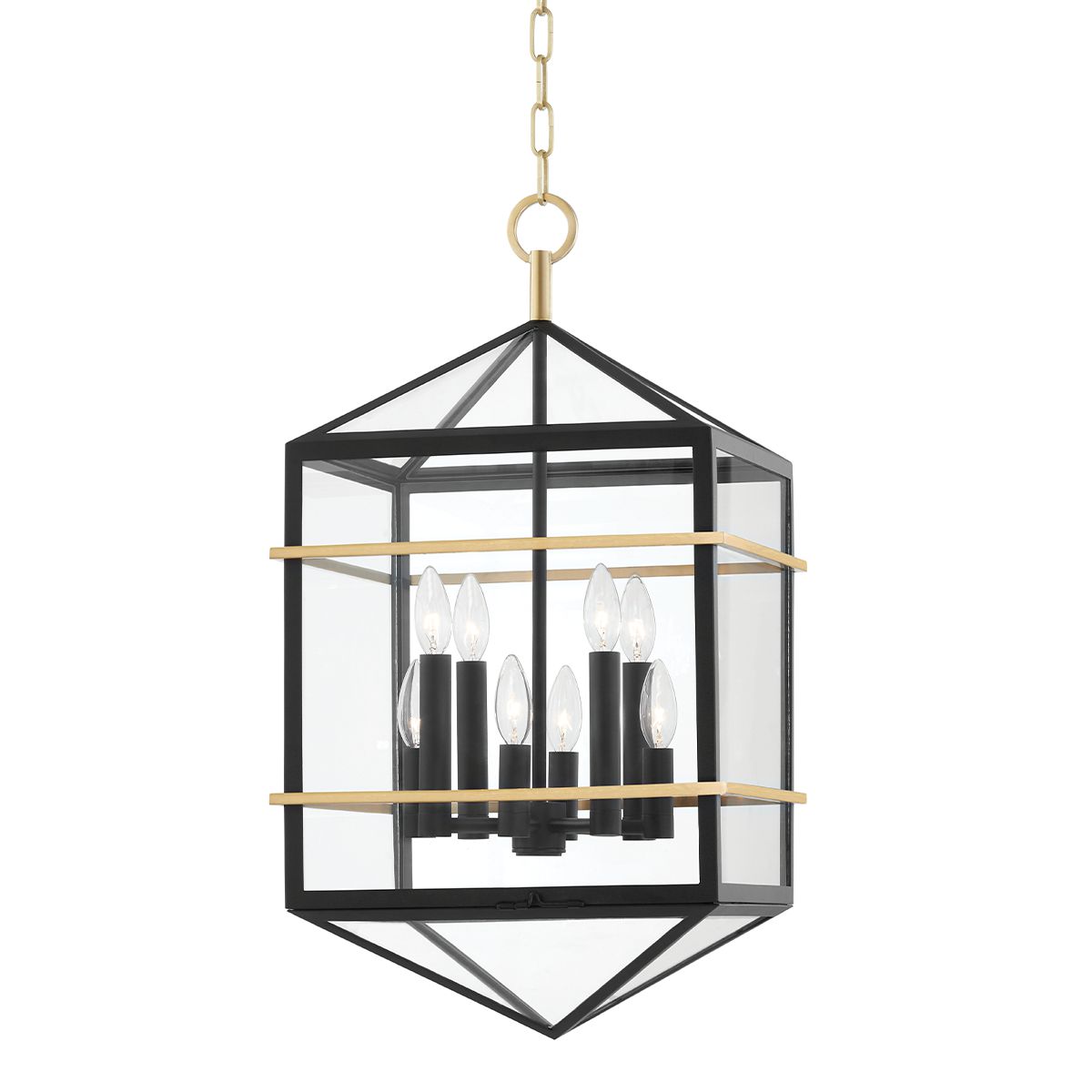 Bedford Hills Lantern by Hudson Valley Lighting 9015-AGB/BK