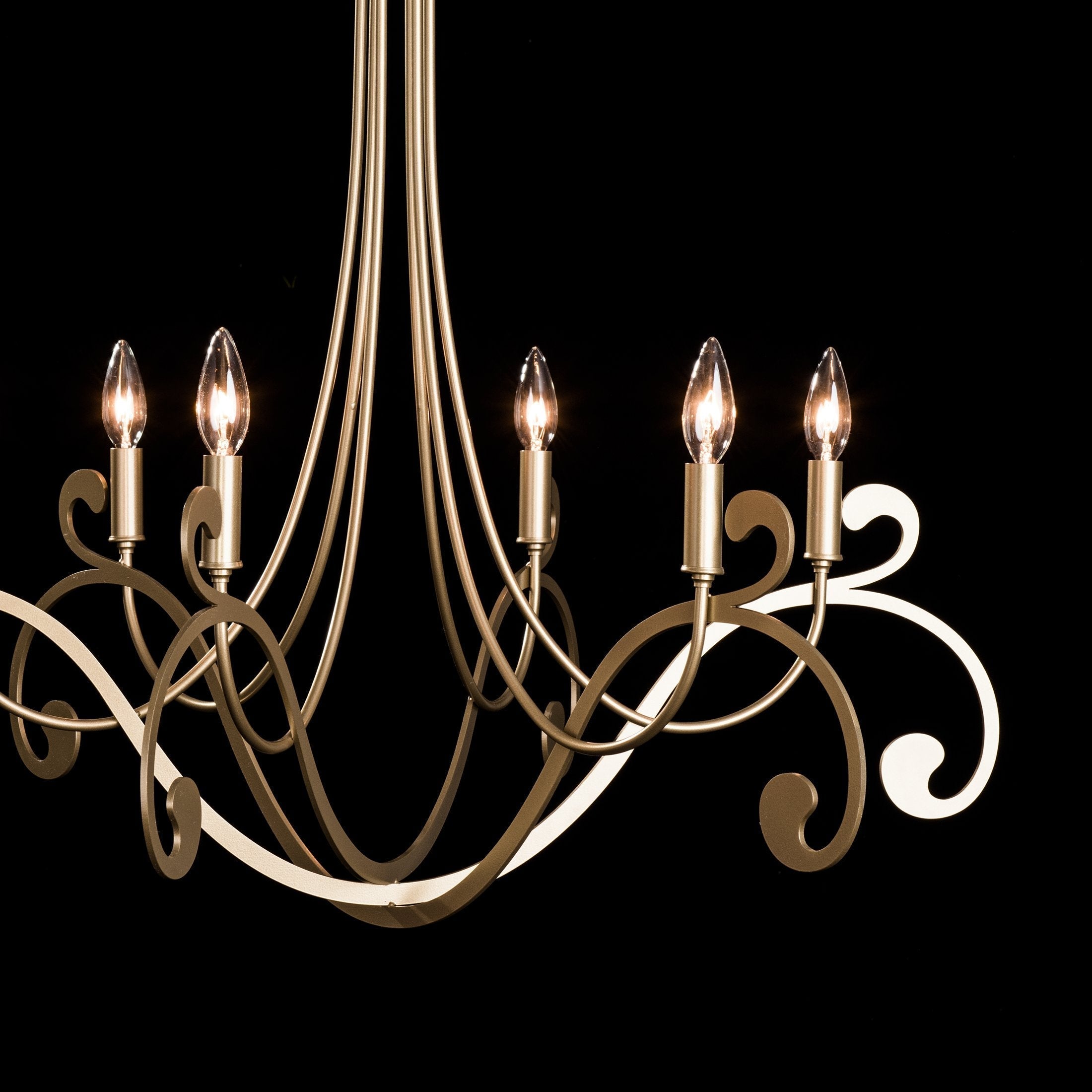 Bella 6 Arm Chandelier by Hubbardton Forge - Handcrafted Steel, Dimmable, Multiple Finish Options