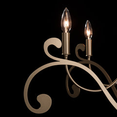 Bella 6 Arm Chandelier by Hubbardton Forge - Handcrafted Steel, Dimmable, Multiple Finish Options