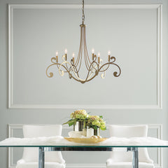 Bella 6 Arm Chandelier by Hubbardton Forge - Handcrafted Steel, Dimmable, Multiple Finish Options